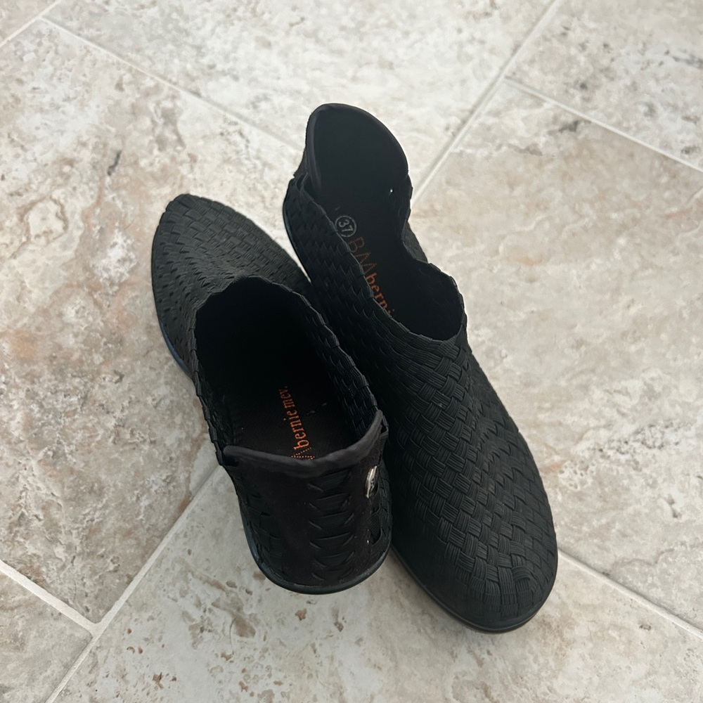 Bernie Mev Women's Chesca Black Woven Shoes 37 - Picture 3 of 5